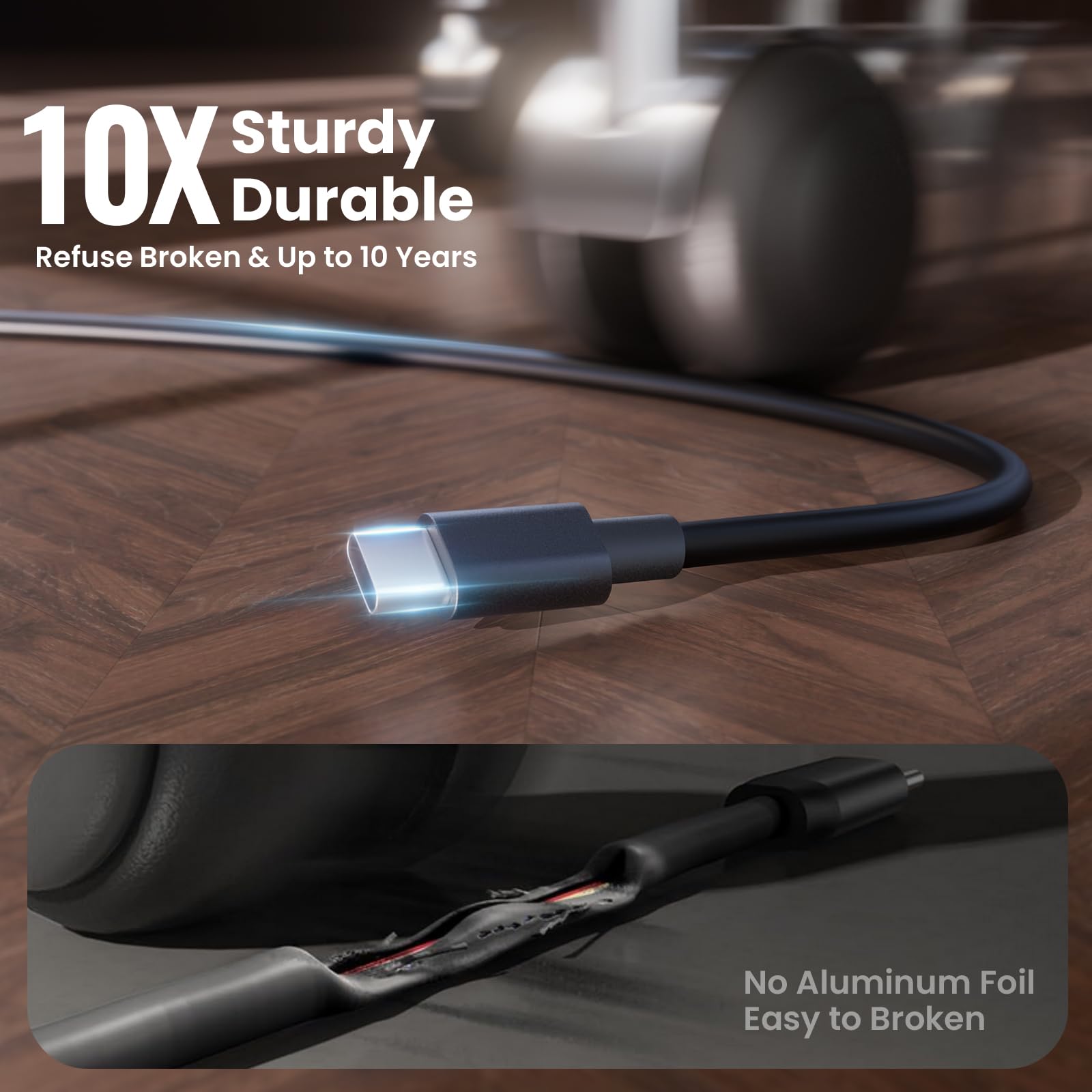 65W USB-C Chromebook Charger - Fast Charging Power Adapter Compatible with HP, Dell, Samsung, Lenovo Chromebooks & All USB-C Devices - Perfect for Home, Office & Travel Use