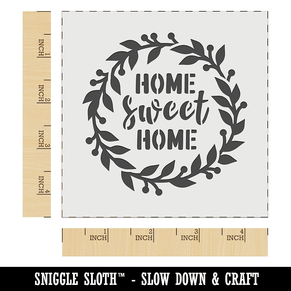 4.5 Inch Reusable Wreath Wall Cookie Stencil for DIY Crafts - Perfect for Holiday Decorations, Baking Projects & Home Sweet Home Decor