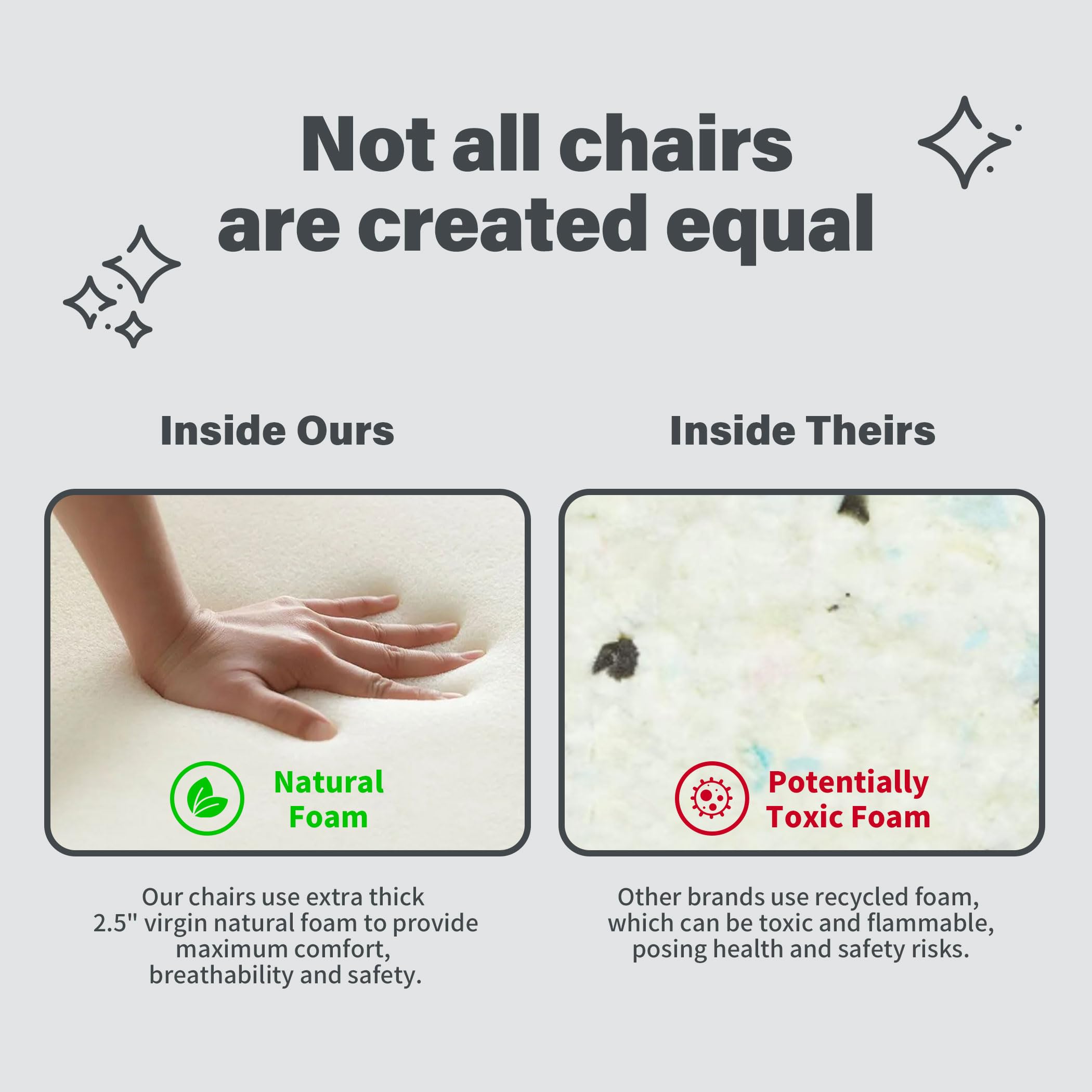 Ergonomic Armless Fabric Office Chair with Wheels - 120° Rocking Swivel Computer Desk Chair, Thick Padded Seat Modern Task Chair for Home Office, Study & Vanity Use