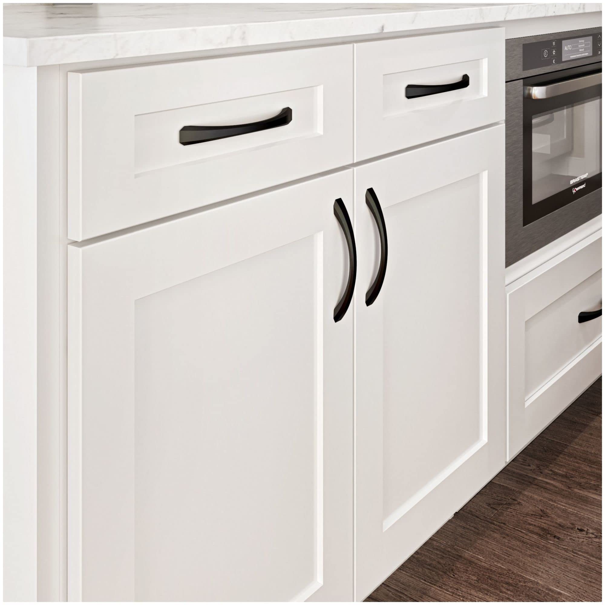 Jeffrey Alexander 678-18DBAC Wheeler 18 Inch Center to Center Arch Appliance Pull - Cabinet & Drawer Handle for Kitchen, Bathroom & Furniture (Brass Finish)