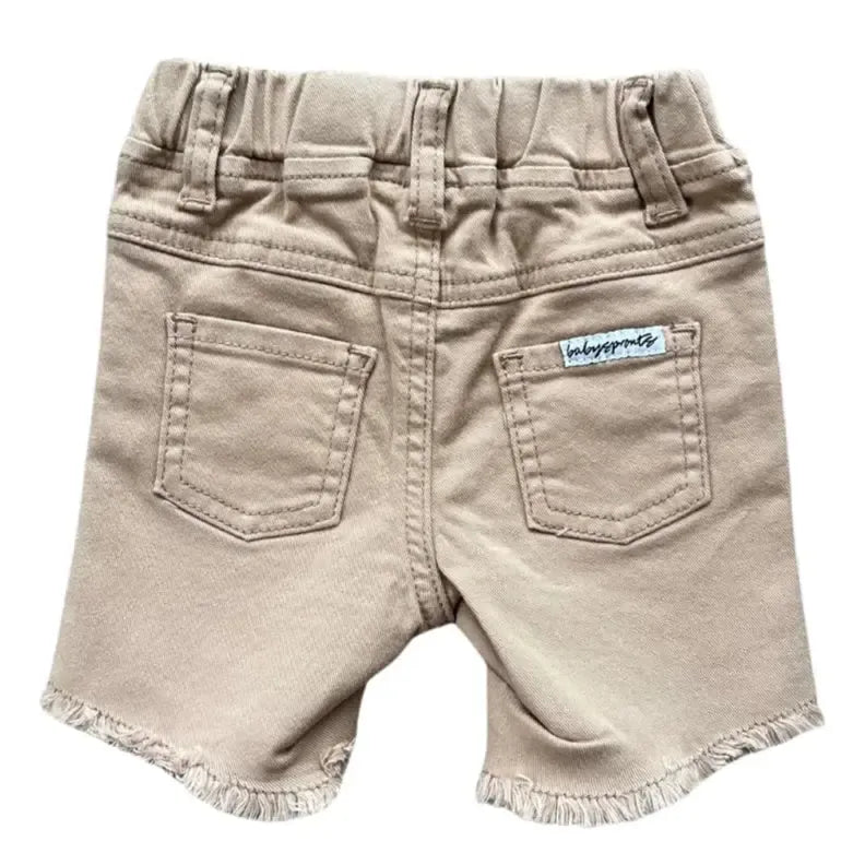 Babysprouts Twill Shorts for Boys & Girls - Comfortable Khaki Cotton Shorts for Kids - Perfect for Playtime, School & Summer Outfits