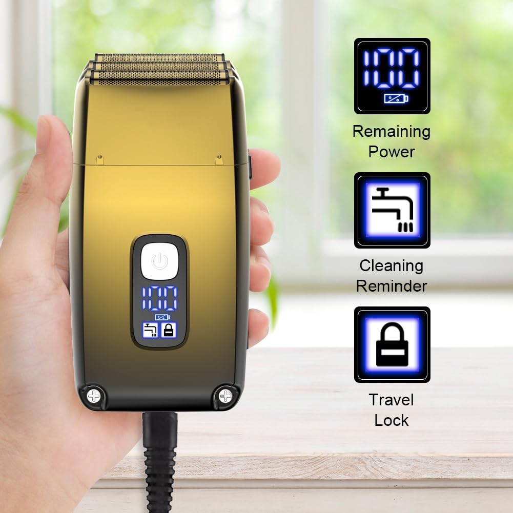 Best Electric Razors for Men - 3-Blade Rechargeable Wet/Dry Shaver with Powerful Motor for Smooth Bald & Beard Shaving - Perfect for Travel, Home & Gym Use