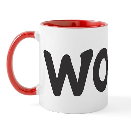 White/Red Inside - Woof Mug