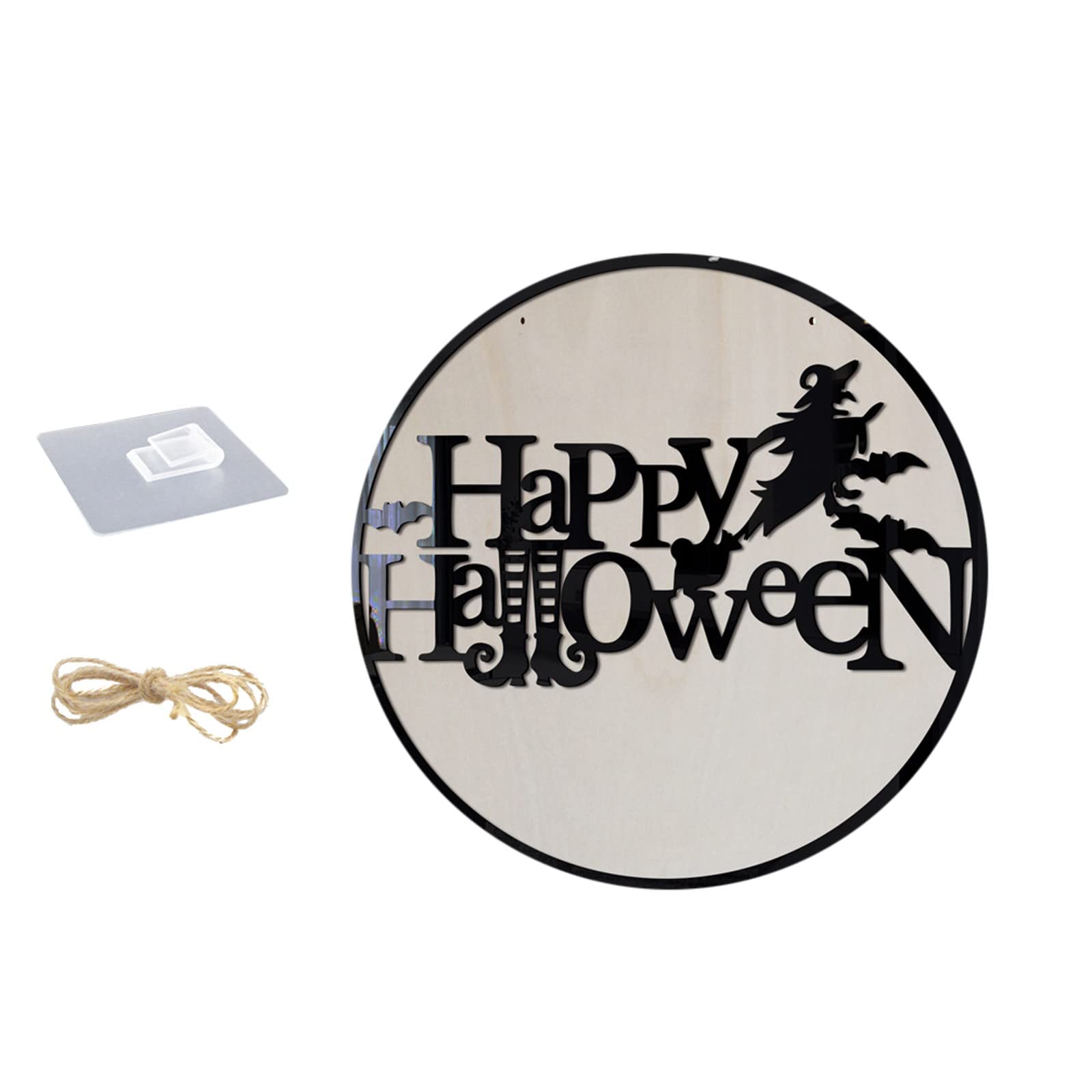 Vintage Wooden Halloween Door Hanging Decorations - Happy Halloween Sign for Party, Home & Outdoor Decor - Multicolor Holiday Hanging Ornament for Halloween, Christmas & Seasonal Celebrations