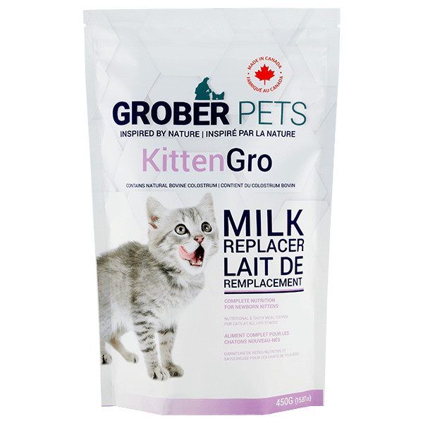 Grober Pets Kitten Milk Replacer Powder - Premium Kitten Formula for Newborn & Orphaned Kittens - Essential Nutrition for Healthy Growth - Perfect for Feeding, Weaning & Supplementing Mother's Milk