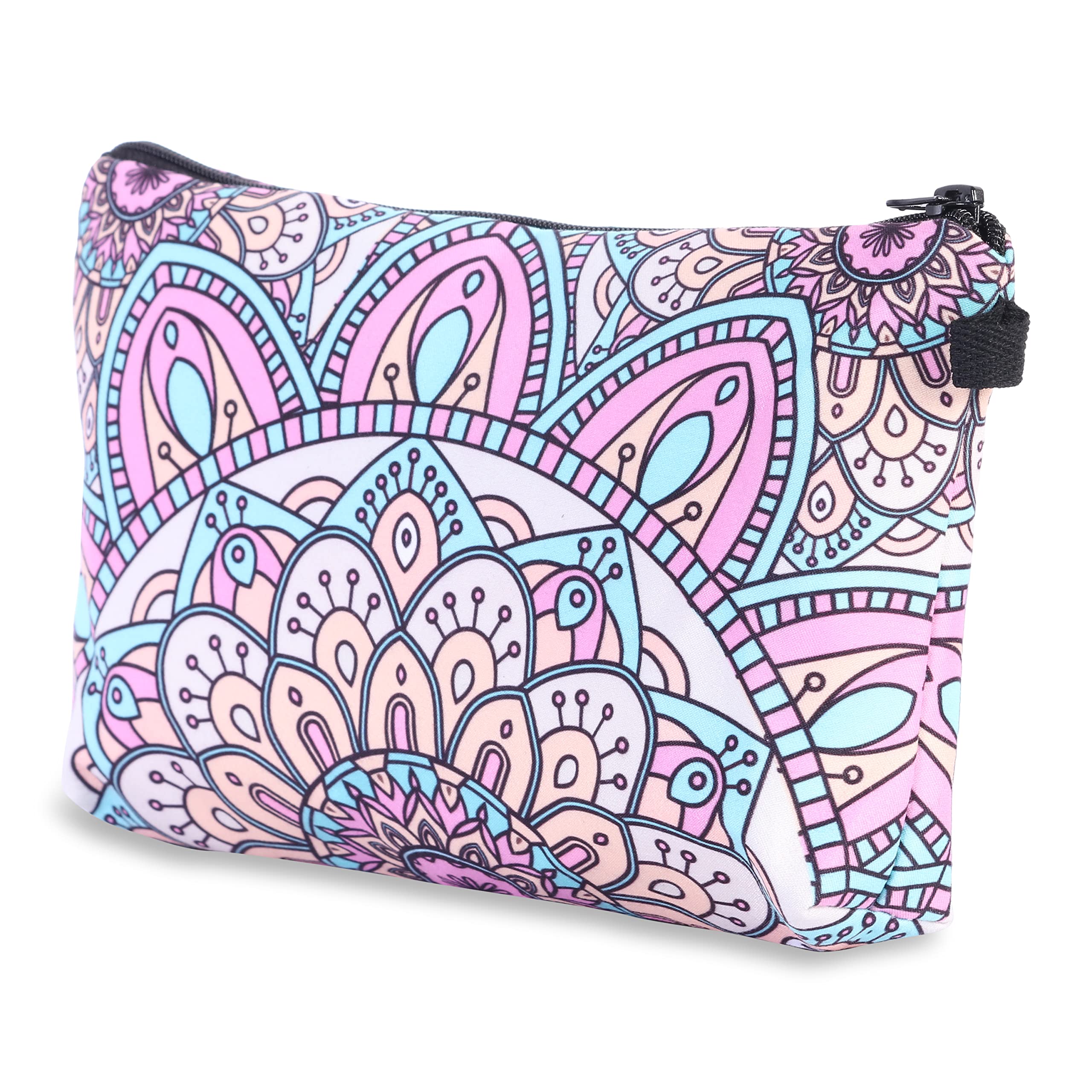 Xelvix Small Makeup Bags for Women & Girls - Cute Travel Cosmetic Pouch & Toiletry Organizer (2 Compartments, Multicolor) - Perfect for Travel, Gym, and Daily Essentials Storage