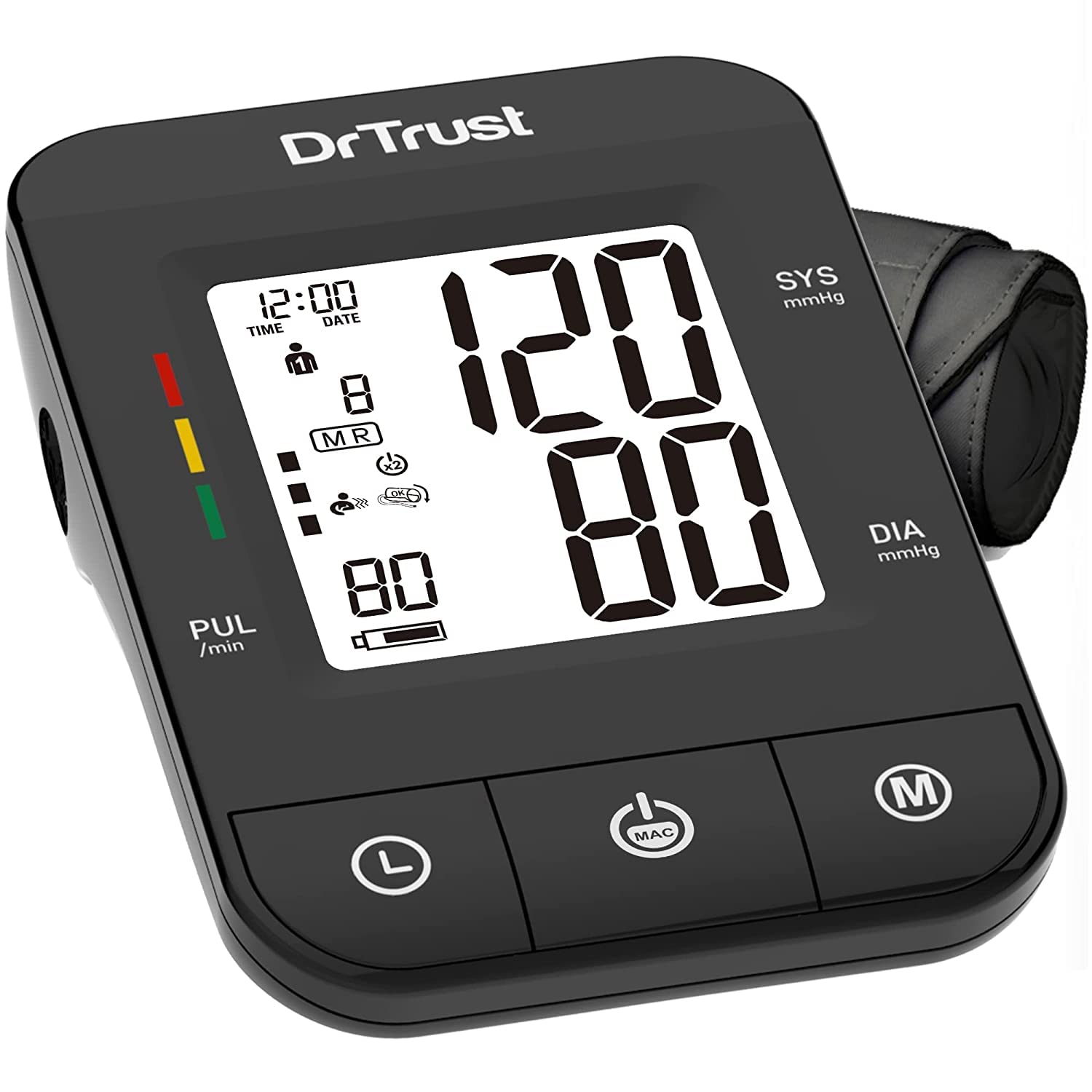 Automatic Digital Blood Pressure Monitor - Home Use, Black