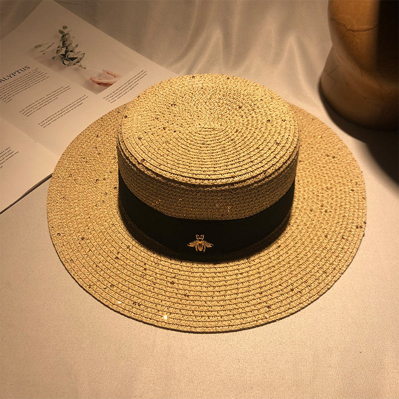 Stylish Women's Straw Hat for Summer - Wide Brim Beach Hat for Sun Protection - Perfect for Vacation, Poolside, and Outdoor Activities