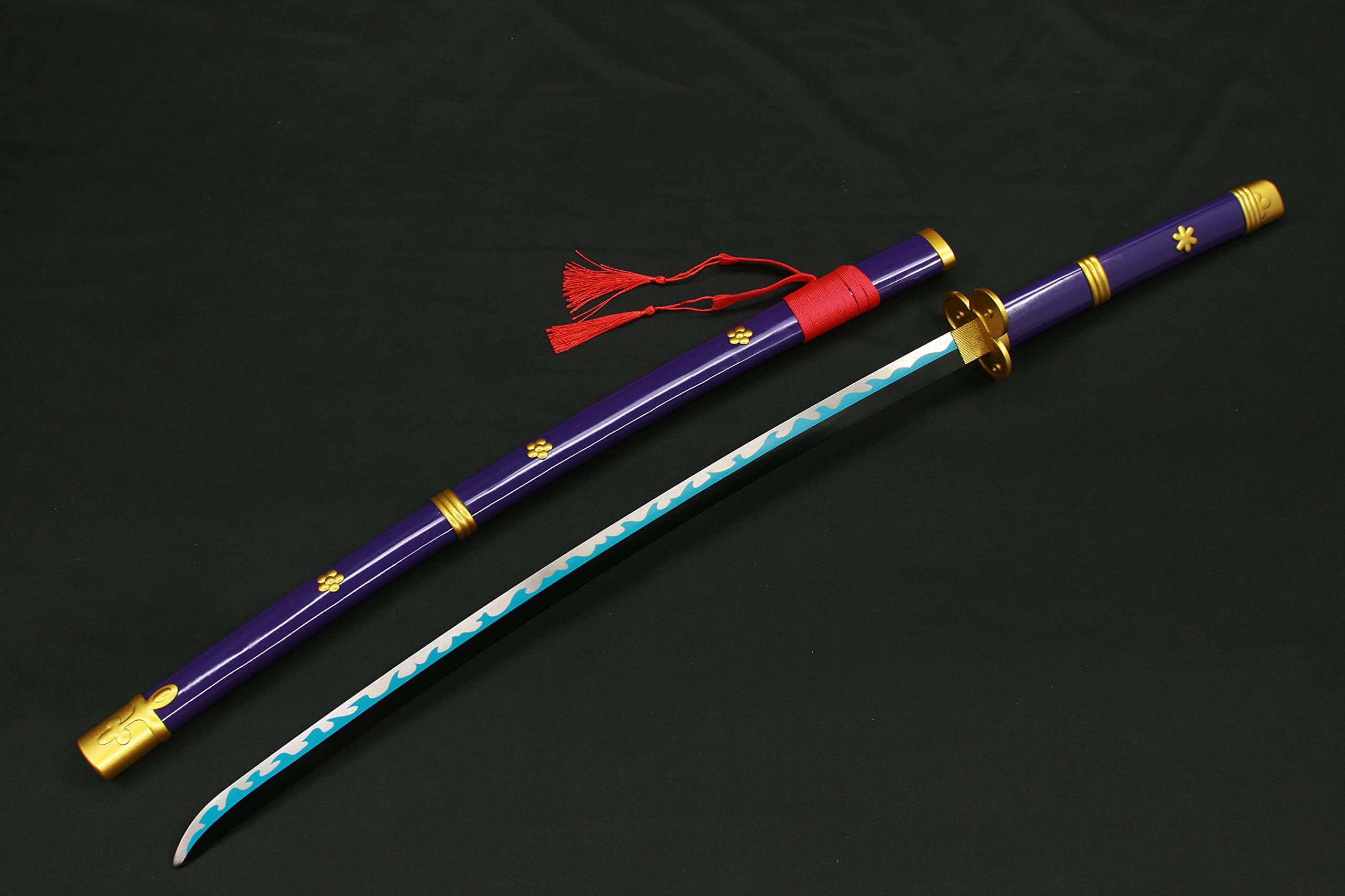 Premium Roronoa Zoro Yama Enma & Ame no Habakiri Replica Swords - Carbon Steel One Piece Anime Cosplay Props for Collectors & Fans - Perfect for Cosplay, Display, and Themed Events