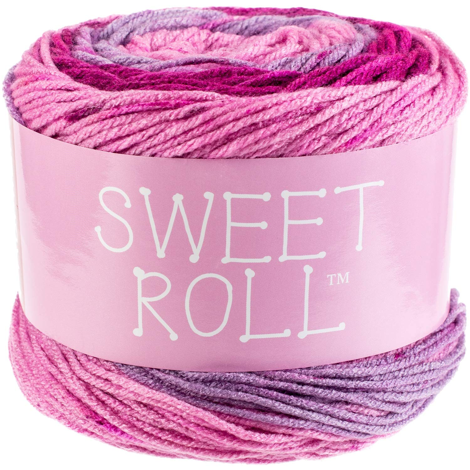 Premier Yarns Sweet Roll Yarn 24-Pack - Raspberry Swirl Color - Soft Knitting & Crochet Yarn for Scarves, Hats & DIY Crafts