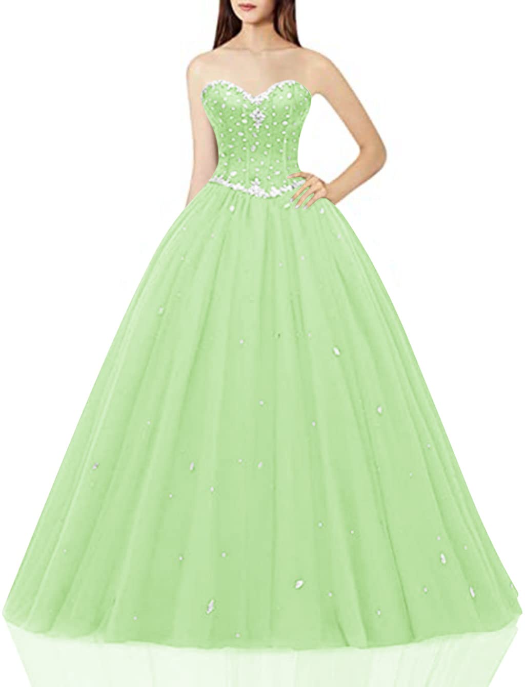 Elegant Sweetheart Ball Gown Tulle Quinceanera Dress for Women | Prom, Homecoming, Wedding Party Formal Gowns