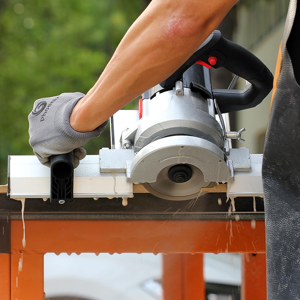 Raizi Bevelo™ Electric Tile Bevel Cutter with Diamond Saw Blade - 45 Degree Chamfering Tool for Ceramic, Porcelain & Stone Tiles - Perfect for DIY Home Renovation, Bathroom Remodeling & Professional Tile Installation
