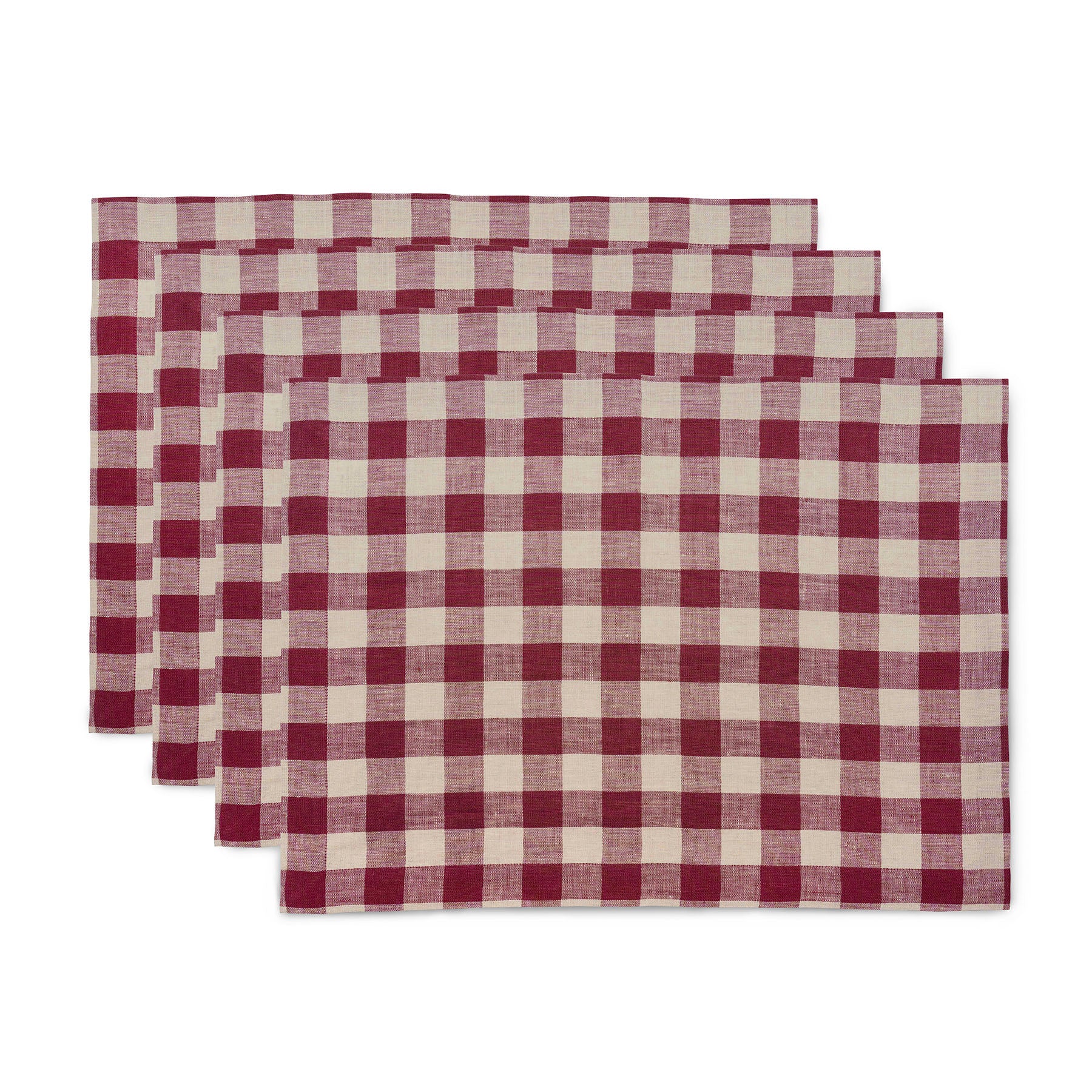 Morgan Check Placemats Set of 4 - Premium Cotton Table Mats for Dining, Kitchen & Holiday Decor - Washable & Durable Place Settings for Everyday Use & Special Occasions