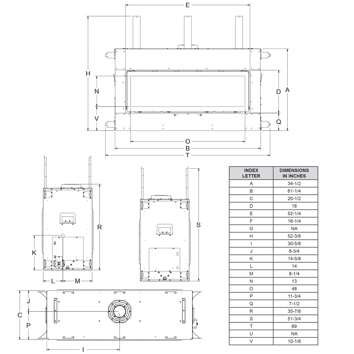 48 Inch Empire Boulevard Direct Vent See-Through Fireplace - DVLL48SP90 - Perfect for Living Rooms, Bedrooms & Patios