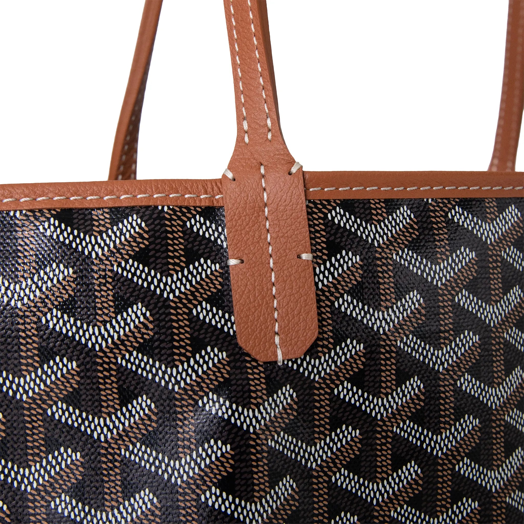 Goyard Saint Louis GM Tote Bag - Luxury Black & Tan Leather Handbag for Women | Perfect for Work, Travel & Shopping