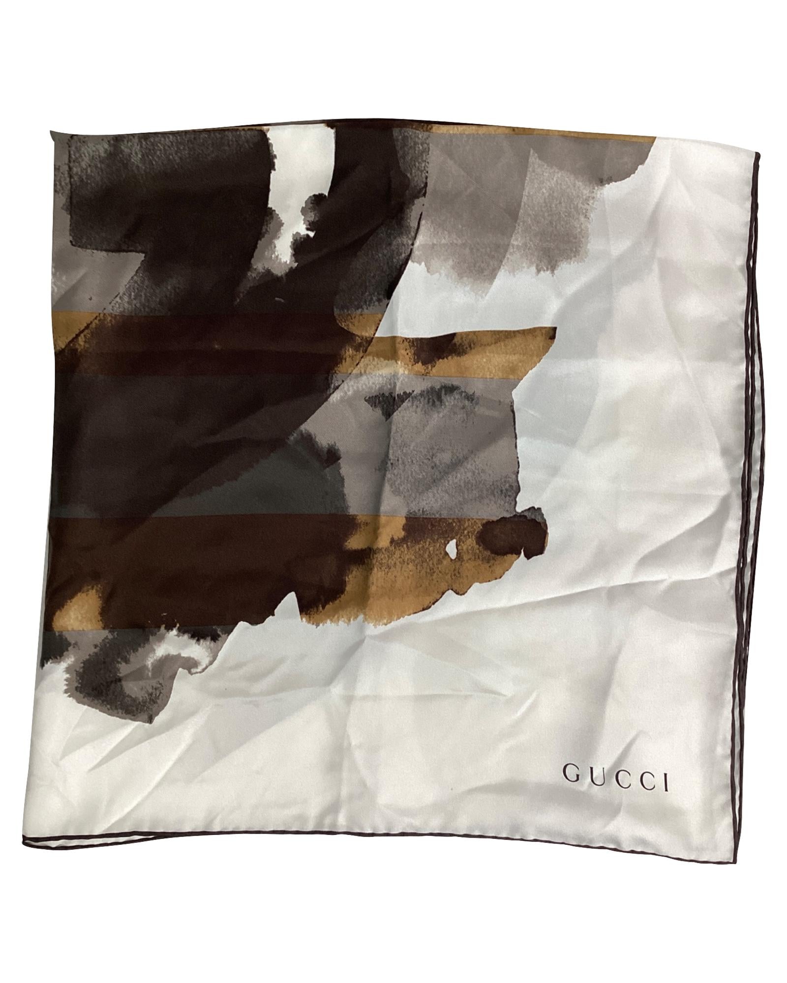 Elegant Abstract Watercolor Silk Scarf for Women - Lightweight Fashion Accessory for Parties, Weddings & Office Wear