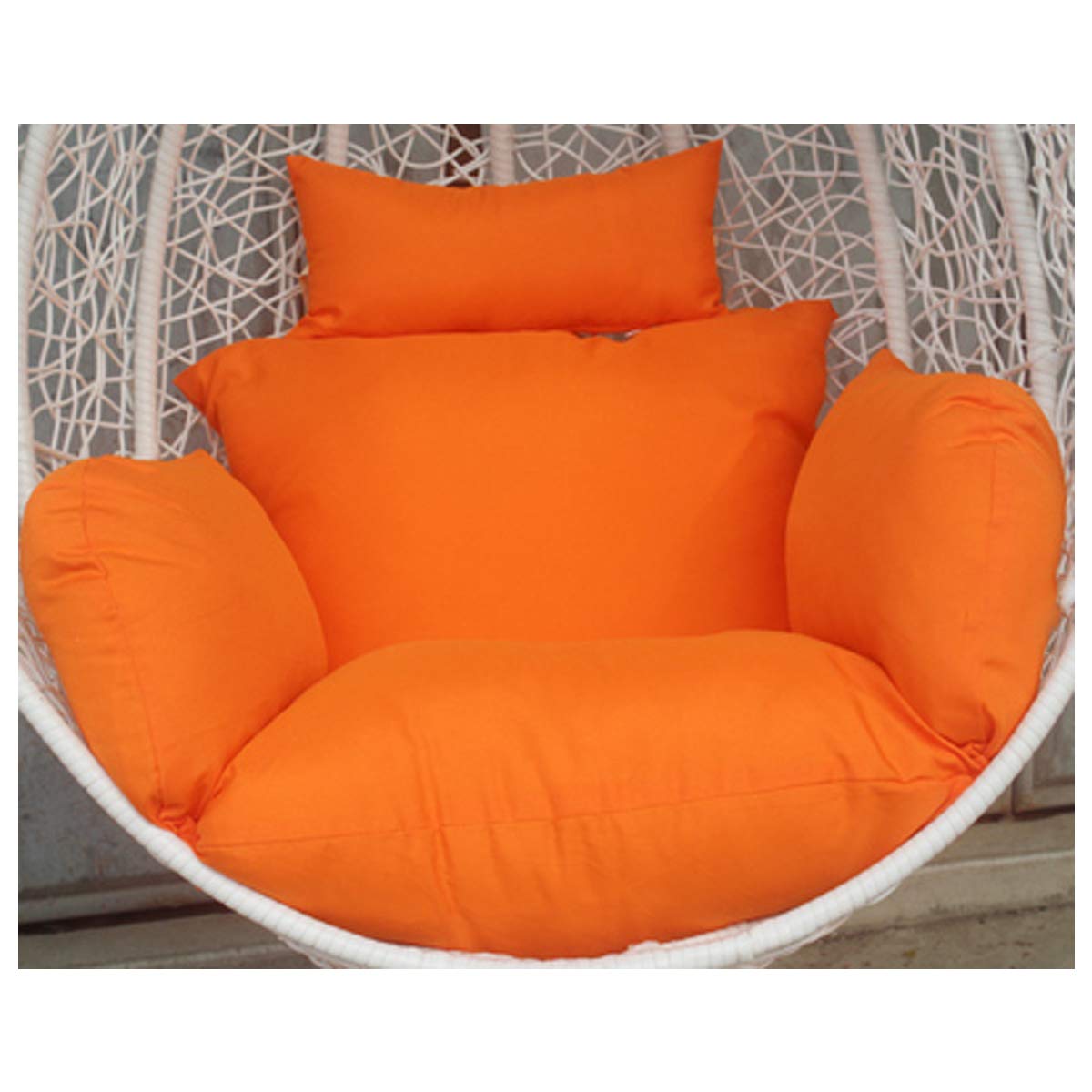 **Premium Hanging Basket Chair Cushion – Soft & Thick Waterproof Egg Hammock Swing Chair Pad – Double Size (Bright Yellow) – Perfect for Outdoor Patio, Garden, or Balcony Relaxation**