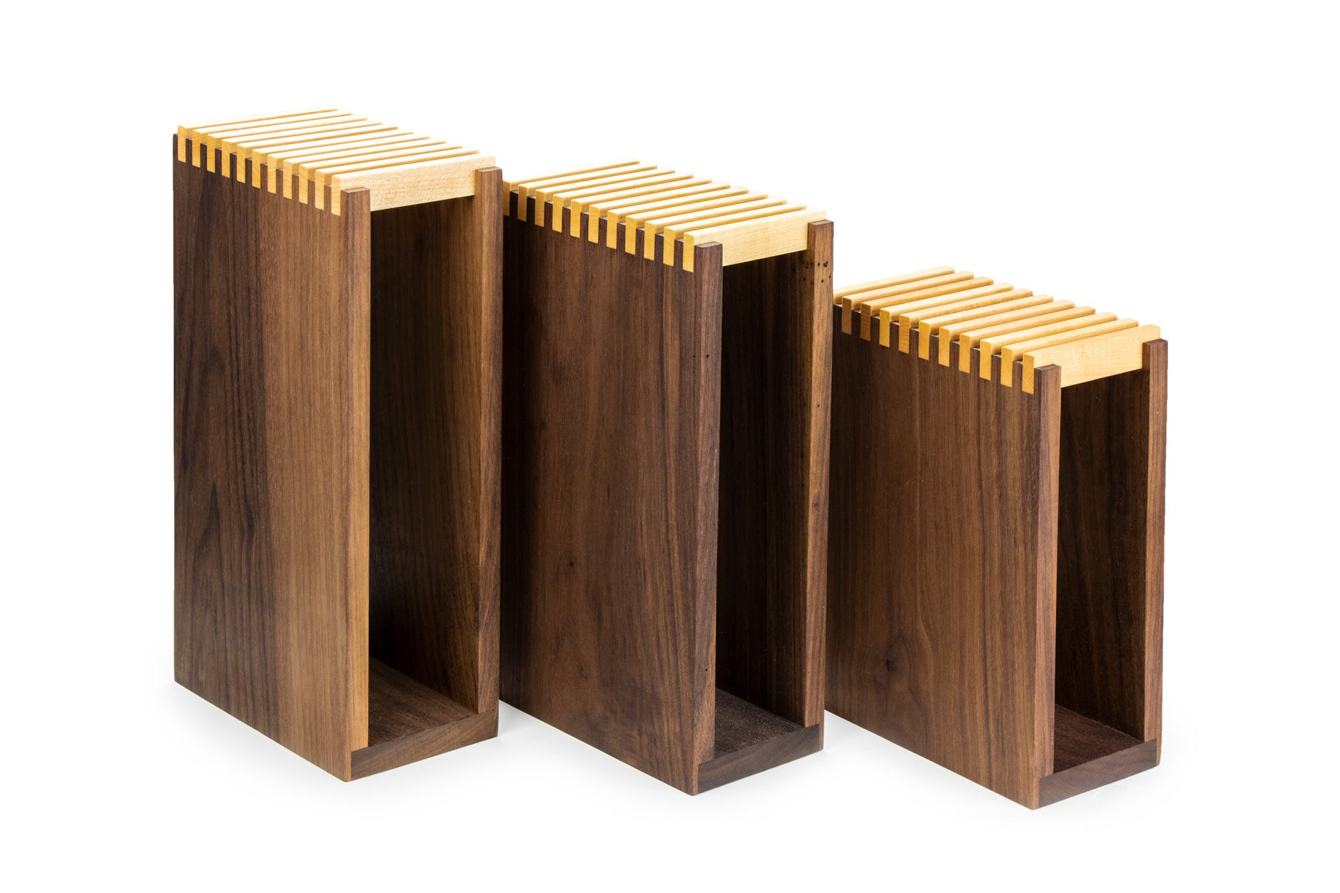 Premium Wooden Knife Block Set - 5 Knife Storage Holder for Kitchen Countertop - Perfect for Chefs & Home Cooks - Organize Knives Safely on Counter or Island