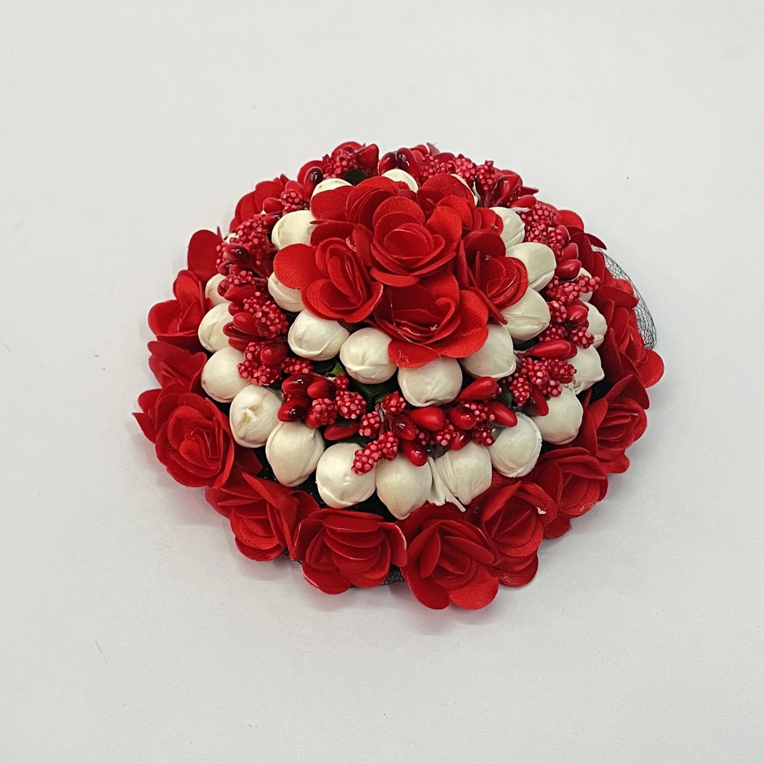 Maahal Artificial Bridal Bun Juda Maker - Satin Flower Gajra Hair Accessories for Women & Girls (Pack of 1) | Wedding Hairstyle Enhancer, Indian Bridal Jewelry, Party Hair Decorations