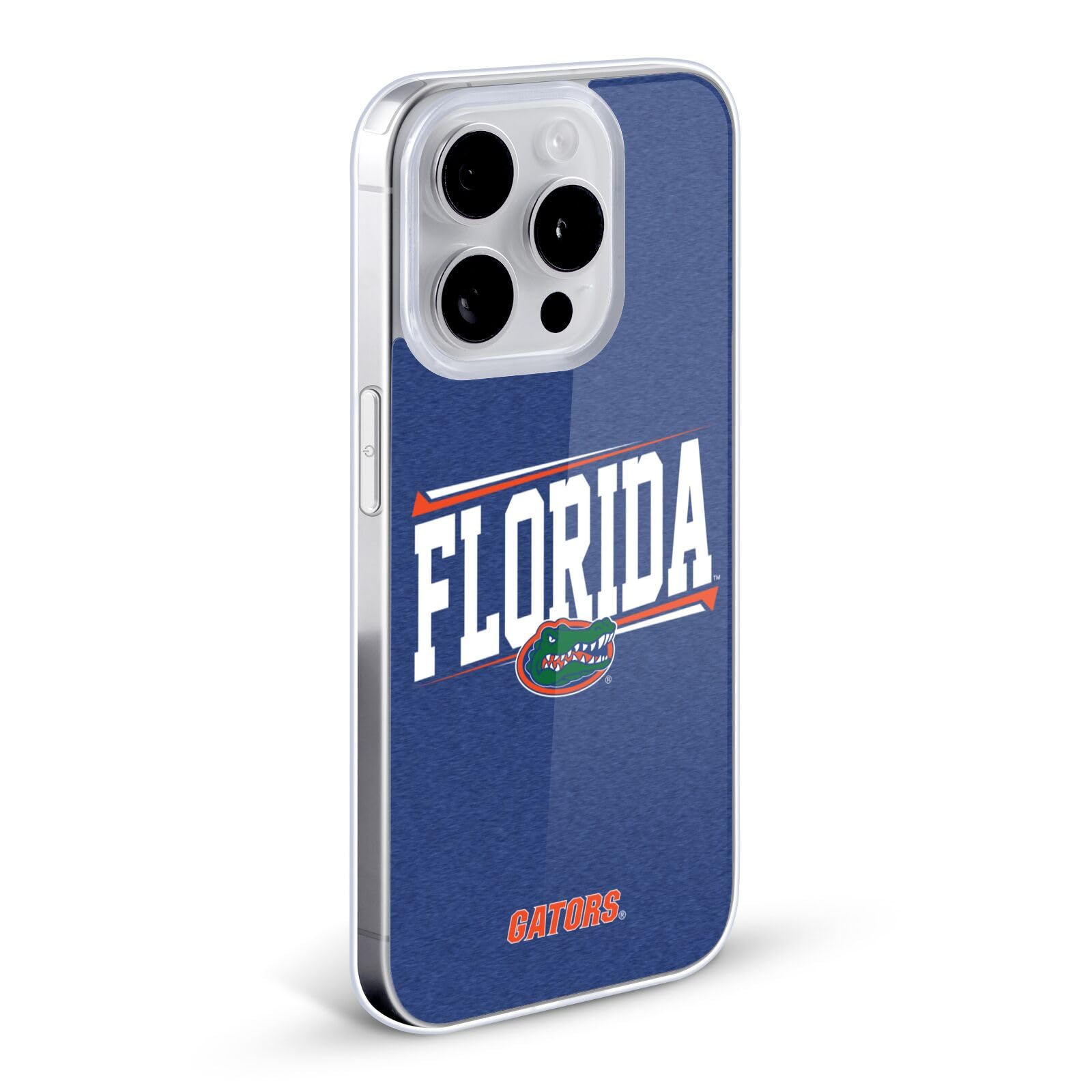 Officially Licensed University of Florida UF Double Bar Soft Gel Case for Apple iPhone 13 Pro Max - Durable Protection with Stylish College Design, Perfect for Gators Fans and Campus Life