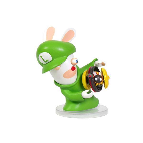 Mario + Rabbids Kingdom Battle Rabbid Luigi 3-Piece Action Figure Set - Collectible Toys for Nintendo Fans, Gaming Room Decor & Gift for Kids