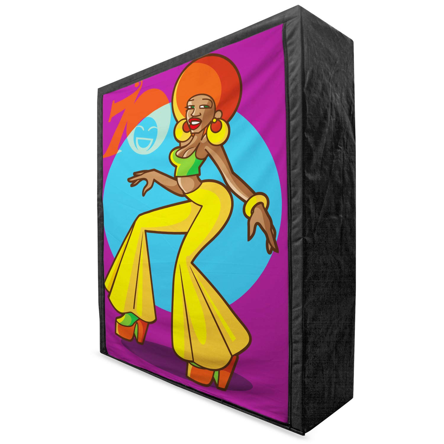 Ambesonne 70s Disco Party Portable Fabric Wardrobe - 59