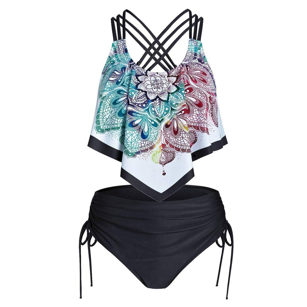 Women's Loose Fit Tankini Swim Dress with Shorts - Sleeveless V-Neck Bathing Suit for Beach & Vacation | Swimwear for Pool, Resort & Summer Activities