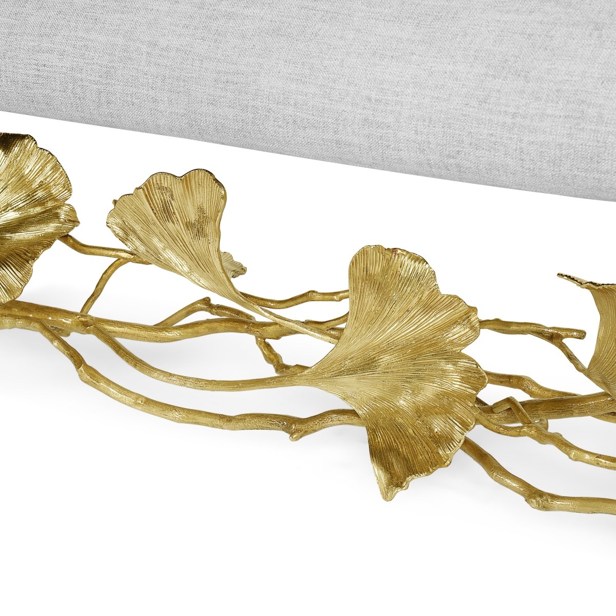 Golden Ginkgo Bench - Outdoor Garden Bench, Patio Furniture for Backyard, Porch, and Lawn - Rust-Resistant Metal Frame with Weatherproof Finish - Perfect for Relaxing and Decorating Outdoor Spaces