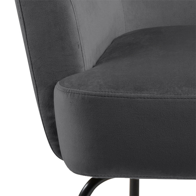 MONROE Modern Lounge Chair - Dark Grey Upholstered Accent Chair for Living Room, Bedroom, or Office - Comfortable Reading & Relaxation Chair with Sturdy Frame