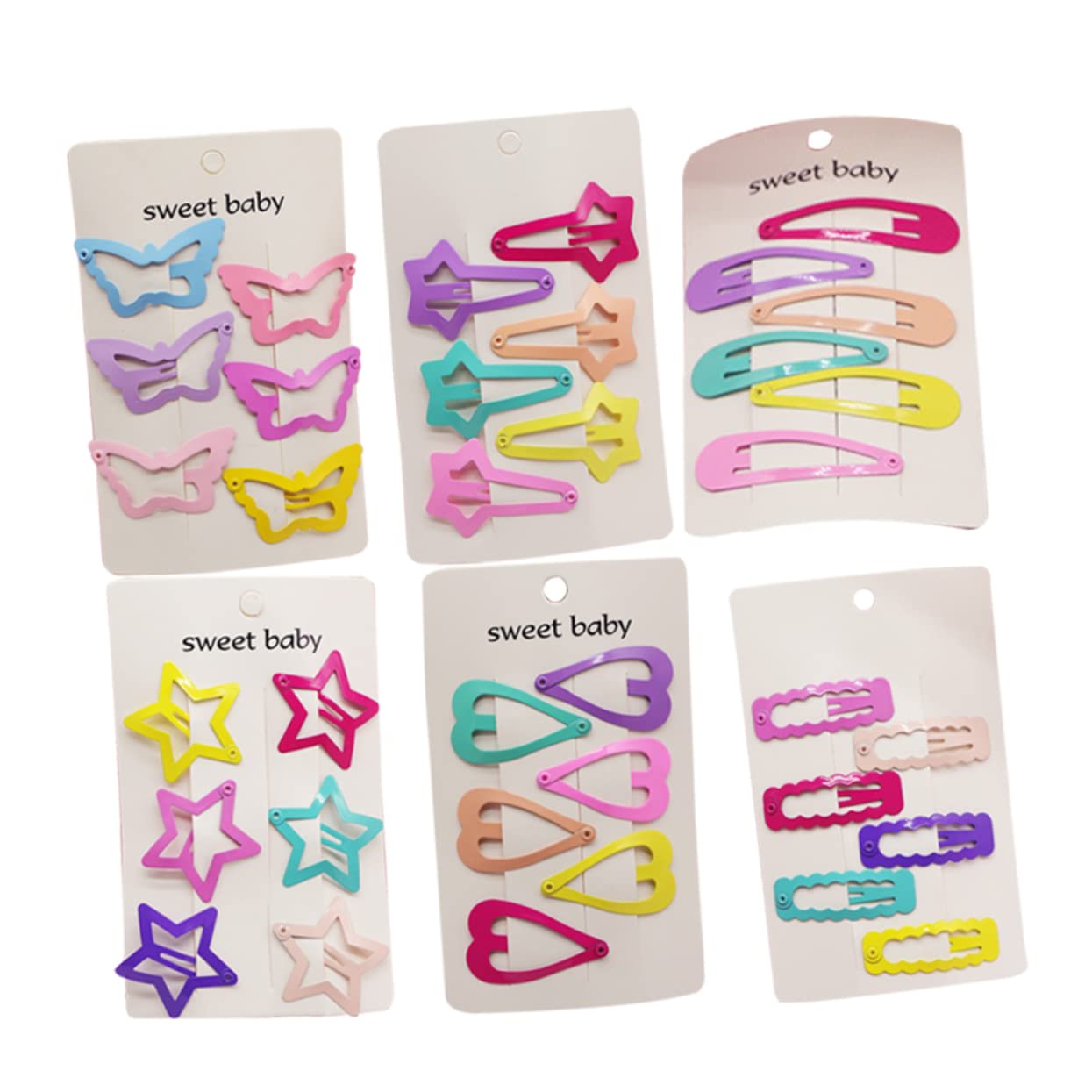 Beavorty 36pcs Hair Claw Clips for Women & Girls - Cute Heart Snap Hair Barrettes, Bobby Pins, Hair Gems - Perfect for School, Parties, Weddings & Everyday Styling