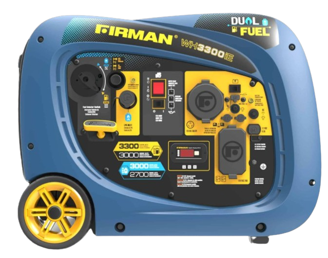 Firman WH03042 3000W 3300W 30A Dual Fuel Inverter Generator with Electric Start & Parallel Ready - Portable Power for Camping, RV Trips & Emergency Backup