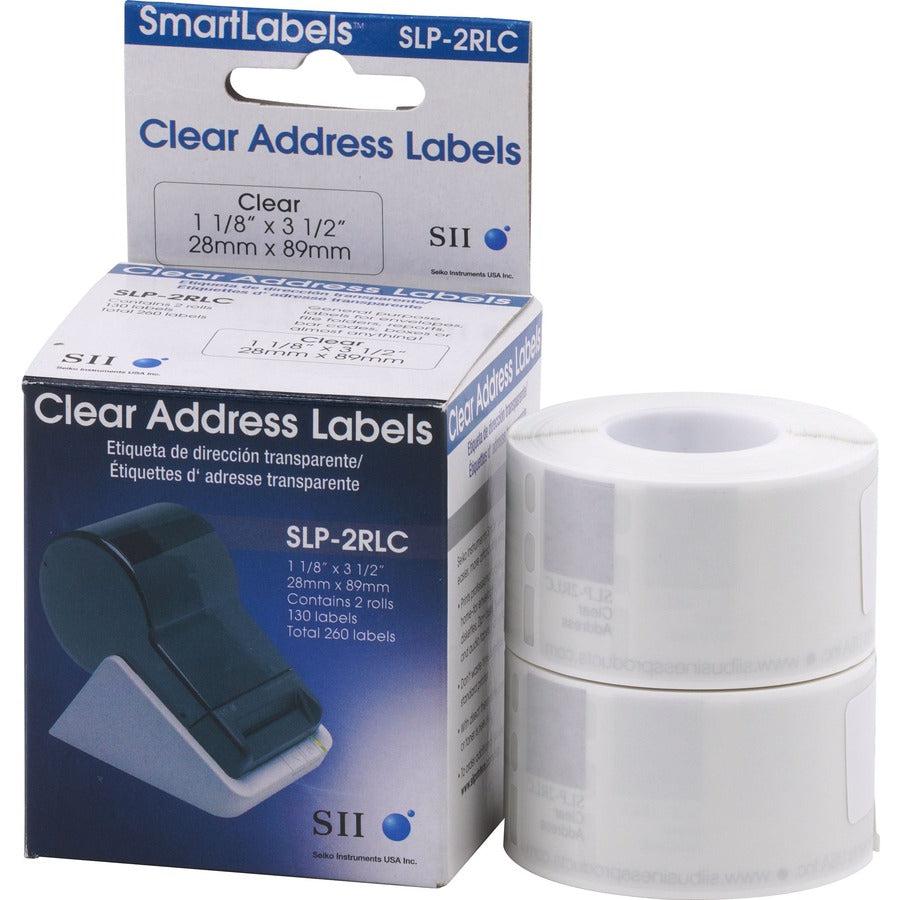 2-Pack True Clear Mailing Labels 1-1/8