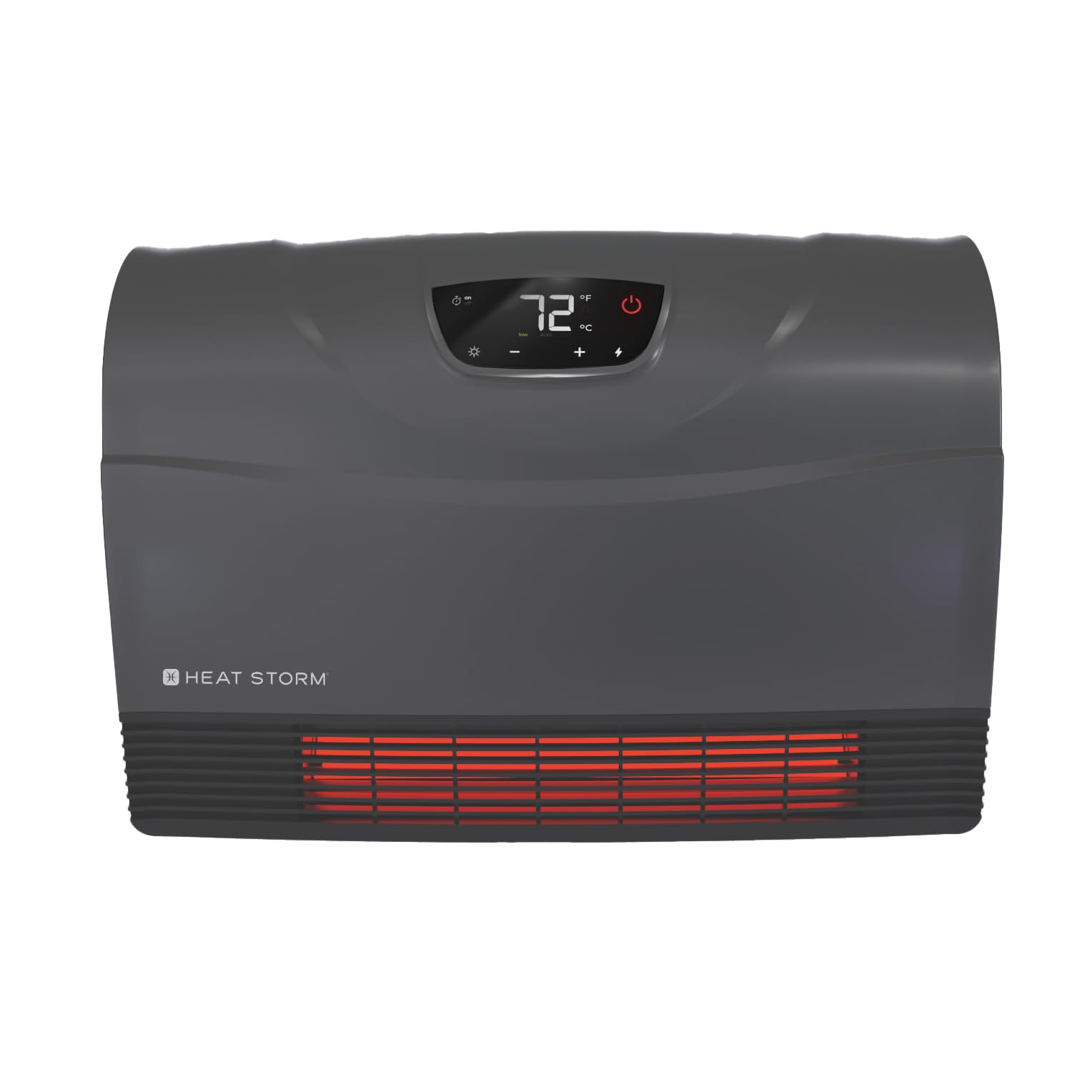1500W Infrared Space Heater with Touch Screen, WiFi Enabled, Wall Mountable - Perfect for Bedroom, Office & Home Heating (Grey)