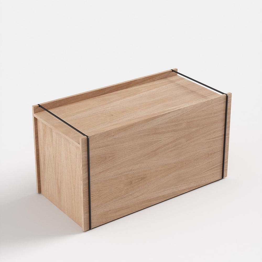 MOEBE Oak Wood Storage Box Lid - Durable & Stylish Cover for Organizing Home, Office, or Craft Supplies