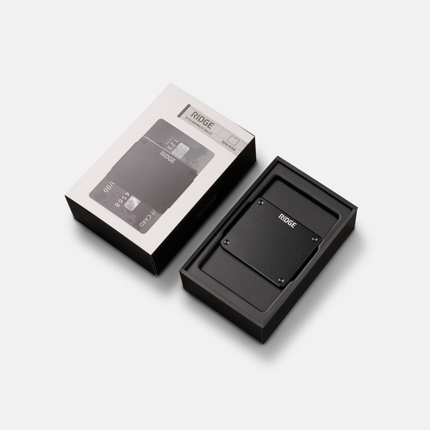The Ridge Lite Slim Minimalist Wallet - Royal Black RFID Blocking for Men | Perfect for Travel, Everyday Carry & Secure Card Storage