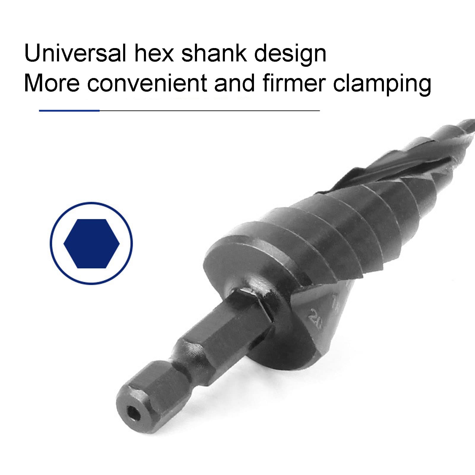 High-Speed Steel Step Drill Bit Set for Metal - Multi-Size Pagoda Cone Drill Bit with 118° Point Angle for Smooth & Clean Holes - Perfect for Drilling Machines, HVAC Work, and DIY Metal Projects