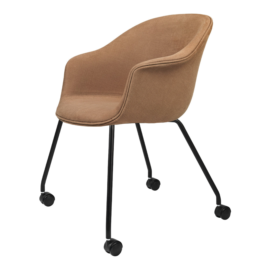 Ergonomic Bat Meeting Chair with 4 Legs & Casters - Fully Upholstered Office Chair for Conference Rooms & Home Offices - Perfect for Long Meetings & Professional Workspaces