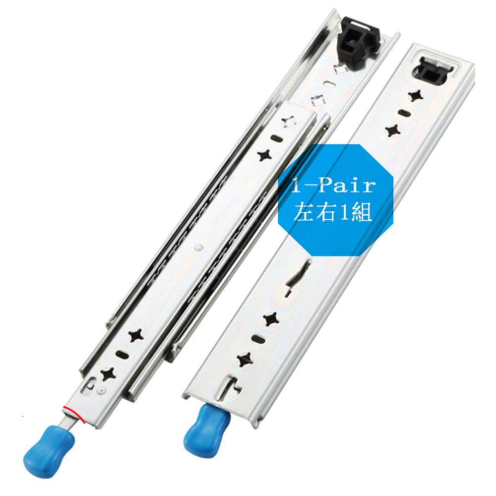YYQ 44-Inch Heavy Duty Side Mount Drawer Slides - Full Extension Ball Bearing Drawer Runners for Wooden Dressers, Cabinets & Hutches (Also Available in 48-Inch) - Perfect for Kitchen Cabinets, Office Furniture & Storage Organization