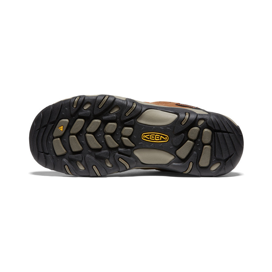 Men's Waterproof Hiking Shoes - Lightweight Outdoor Trekking Boots for Men | Bison/Fossil Orange Color | Perfect for Trail Running, Camping & Mountain Climbing