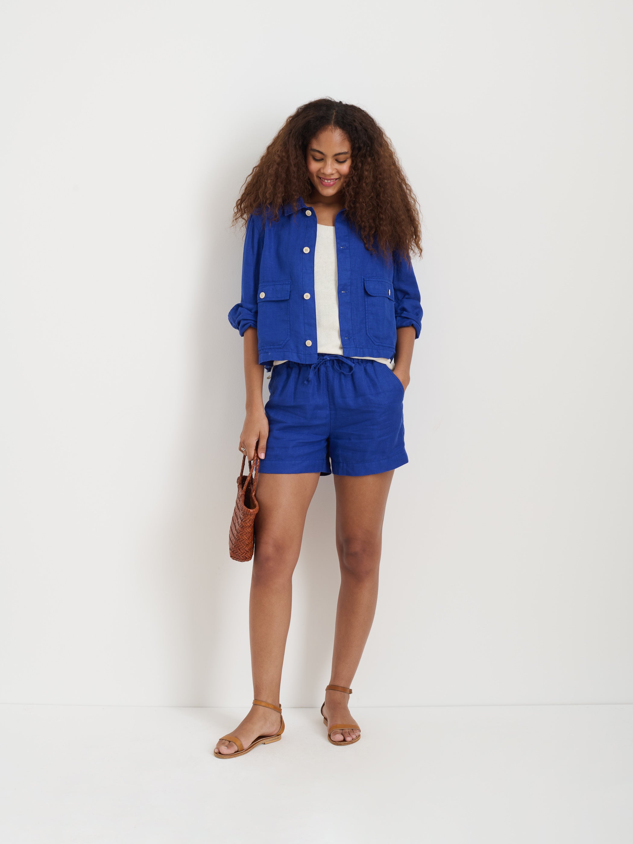 Riley Linen Pull-On Shorts for Women - Comfortable Casual Summer Shorts for Beach, Travel & Everyday Wear