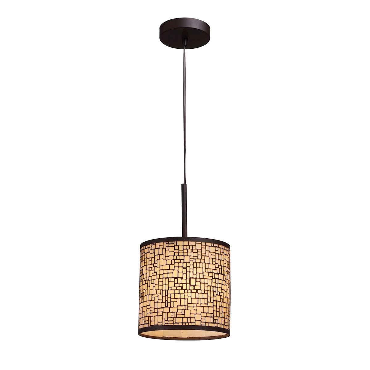 Medina 1-Light Mini Pendant Light Fixture - Aged Bronze Finish with Amber Glass Shade | Perfect for Kitchen Island, Dining Room, or Entryway Lighting