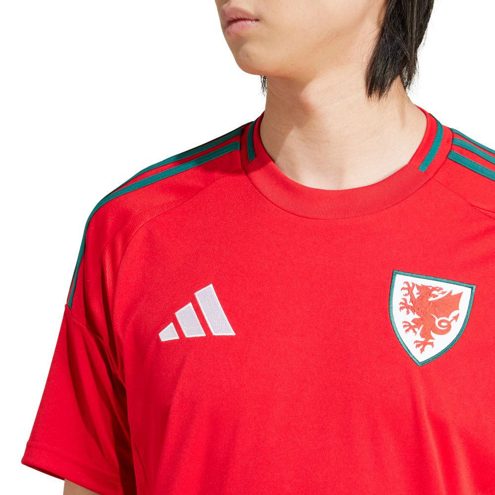 Adidas Wales Home Jersey 2024 - Official Football Soccer Shirt for Men - Perfect for Matchdays, Training & Fan Support