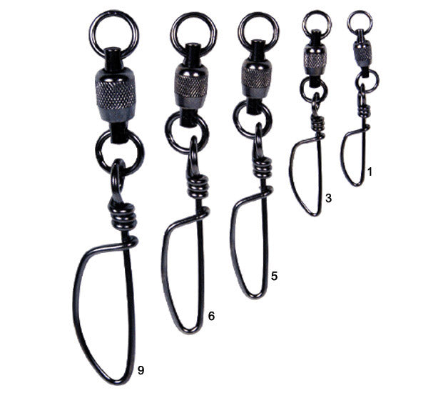 Billfisher 10-Pack Krok Ball Bearing Snap Swivels - Premium Fishing Swivels for Saltwater & Freshwater Fishing, Trolling & Casting