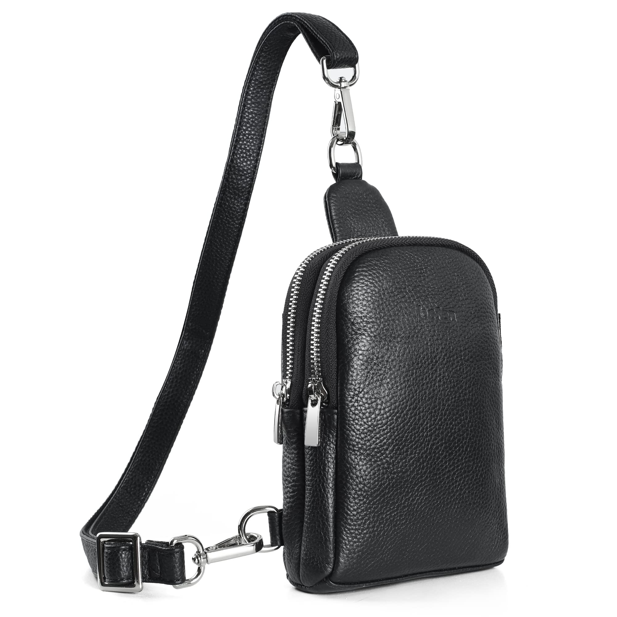 Befen Genuine Leather Fanny Pack for Women - Small Crossbody Sling Bag with Phone Pocket, Wallet Purse for Ladies, Teen Girls & Students - Perfect for Travel, Hiking, Concerts & Daily Use