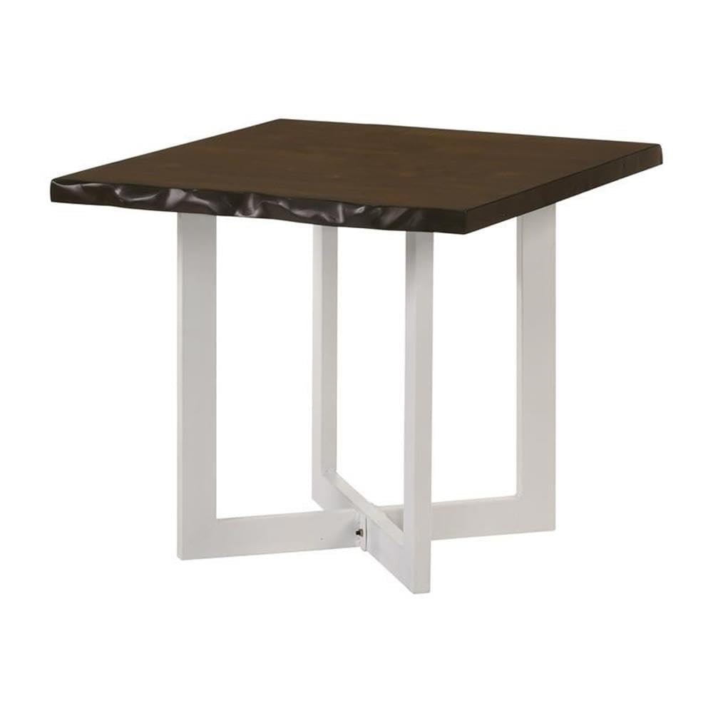 Baletto Contemporary Wood End Table - Oak & White Finish - Modern Nightstand for Living Room, Bedroom, or Office