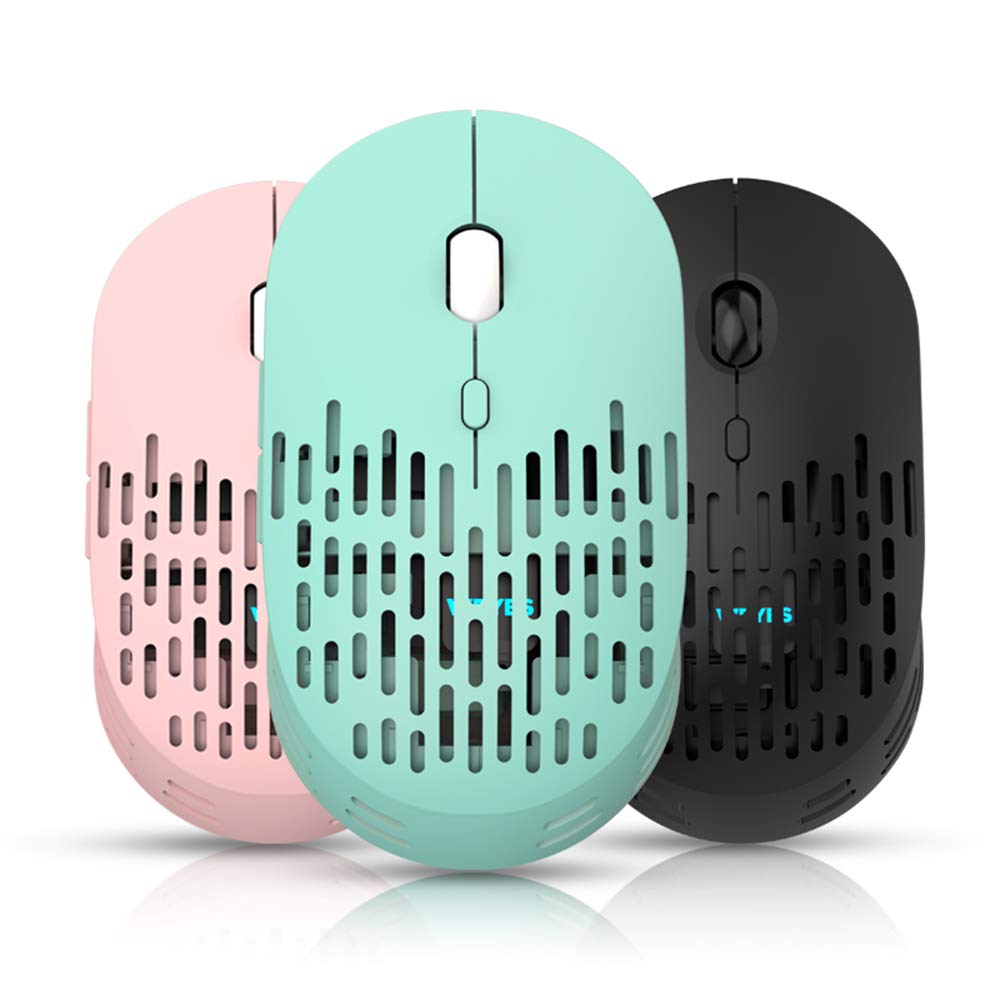 Wireless Mouse with Hollow-Out Ventilation, Dual Mode Bluetooth, Silent Click, Optical Sensor & Type-C Charging - Perfect for Office, Gaming & Travel Use