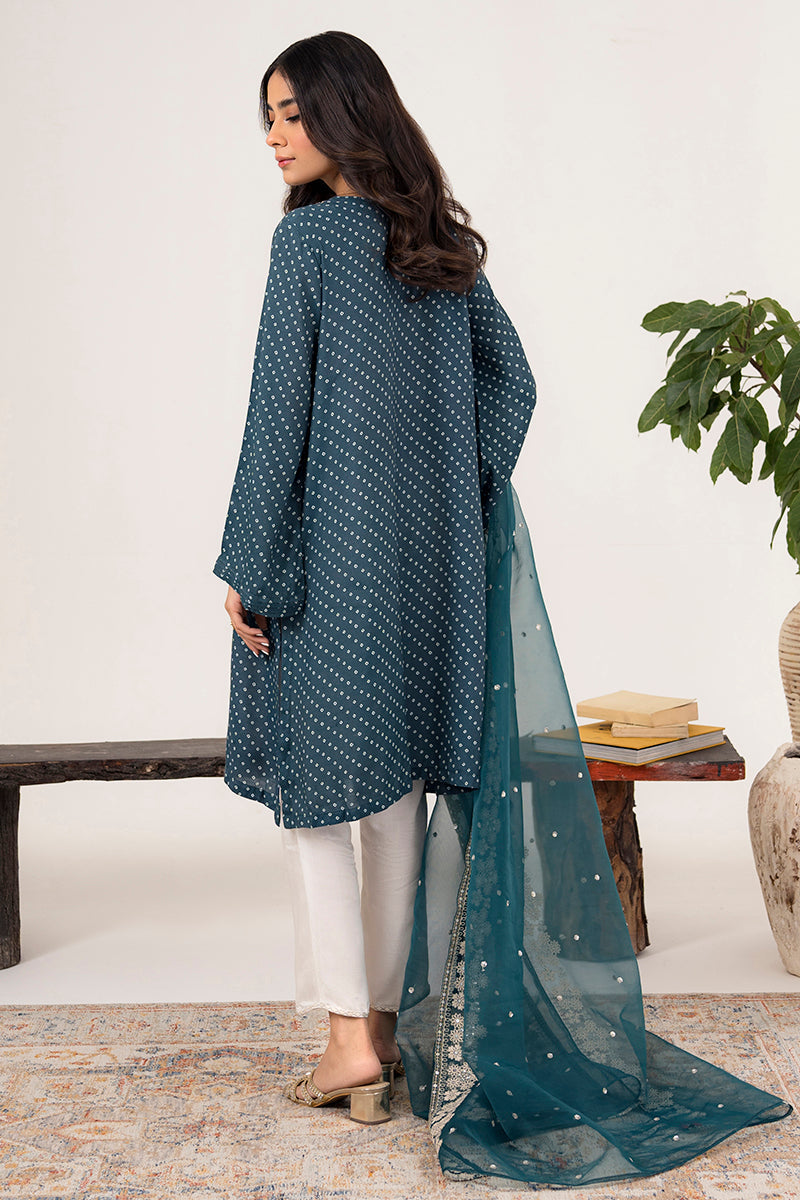MOASIC BLUE 2PC Set (Shirt & Dupatta) - Elegant Indian Ethnic Wear for Women | Perfect for Weddings, Festivals & Special Occasions