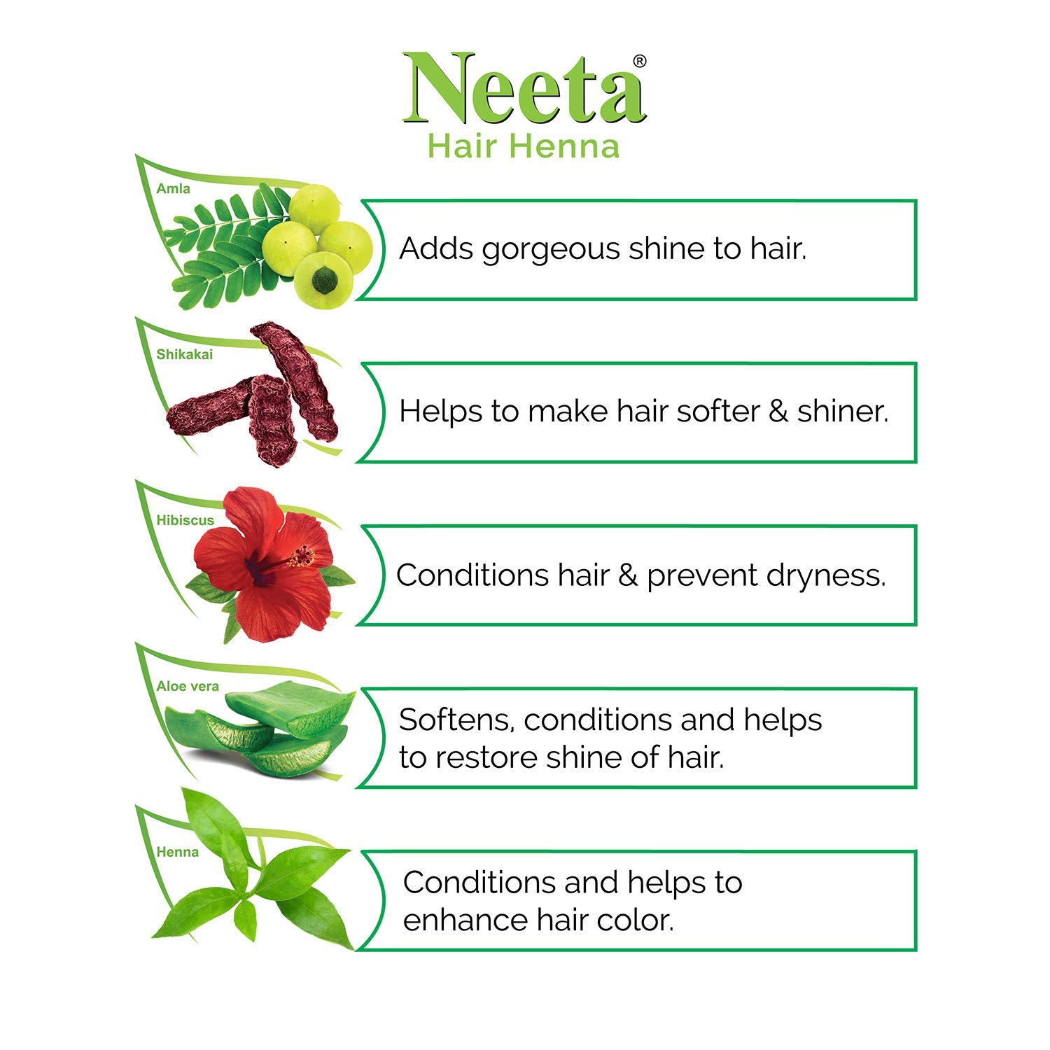 Natural Brown Henna Hair Color with 5 Herbs - Ammonia Free Hair Dye for Women & Men (125g, 4 Pack) | Safe Chemical-Free Hair Coloring for Gray Coverage & Natural Highlights at Home