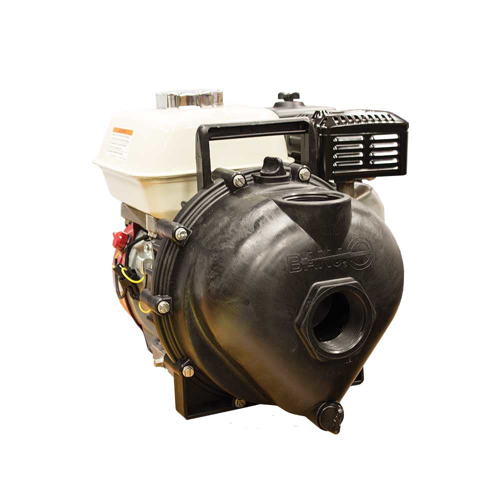 Banjo Transfer Pump 2 Inch with Recoil Start & Honda GX160 Engine - Heavy Duty Fuel & Water Transfer for Farm, Construction & Emergency Use