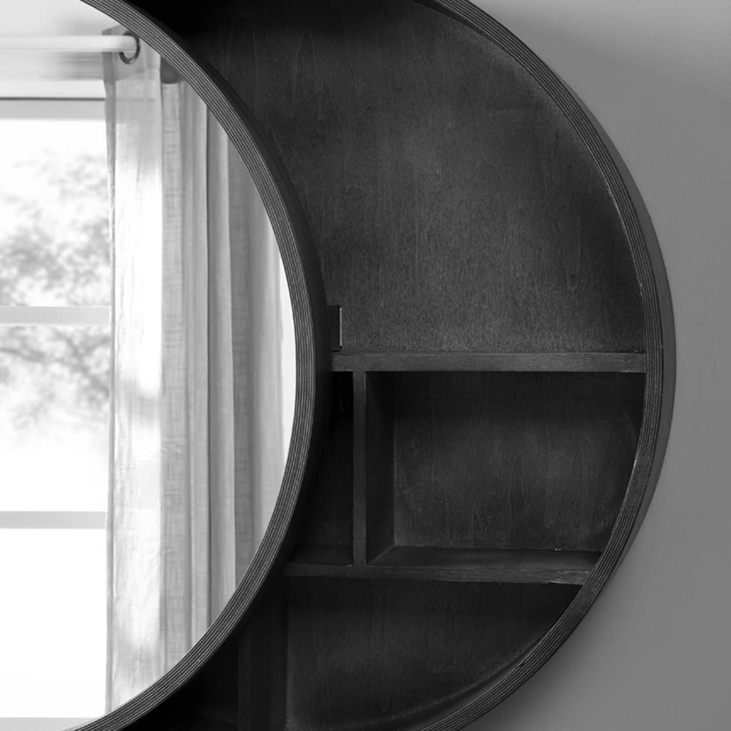 Wall-Mounted Round Vanity Mirror Medicine Cabinet - Push-Pull Design (50/60/70cm) - Gold Finish for Bathroom, Bedroom & Living Room - Perfect for Makeup, Shaving & Home Decor - 50cm/19.7inch